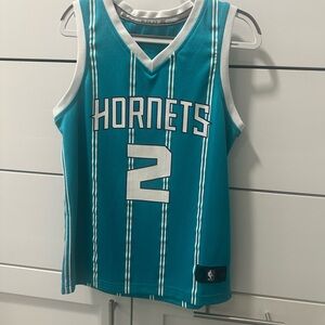 Charlotte Hornets Lamelo Ball Fanatics Teal and White Striped Basketball Jersey